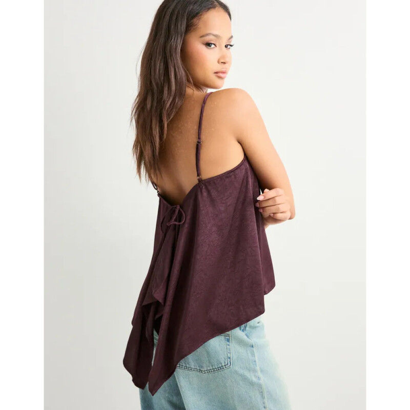VMMOLLIE DRAPY SINGLET TOP WVN GA Winetasting