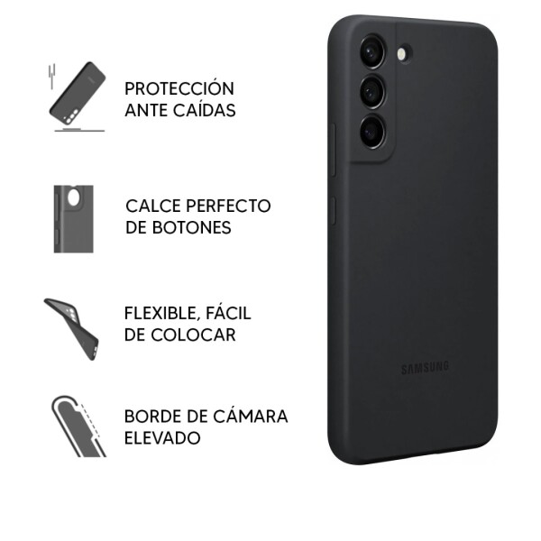 Estuche Original Silicone Case Samsung S22+ Plus SAMSUNG S22 PLUS SILICON COVER NEGRO DF