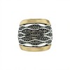 Anillo Ondas-Plata y Oro-Piedra Zirconia-AN5373 conpiedra