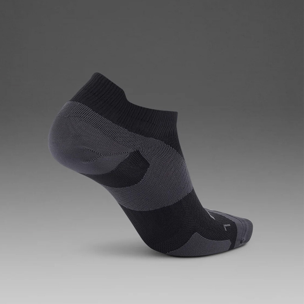 Medias Running Vectr Ultralight 1/4 Crew Unisex Black/titanium