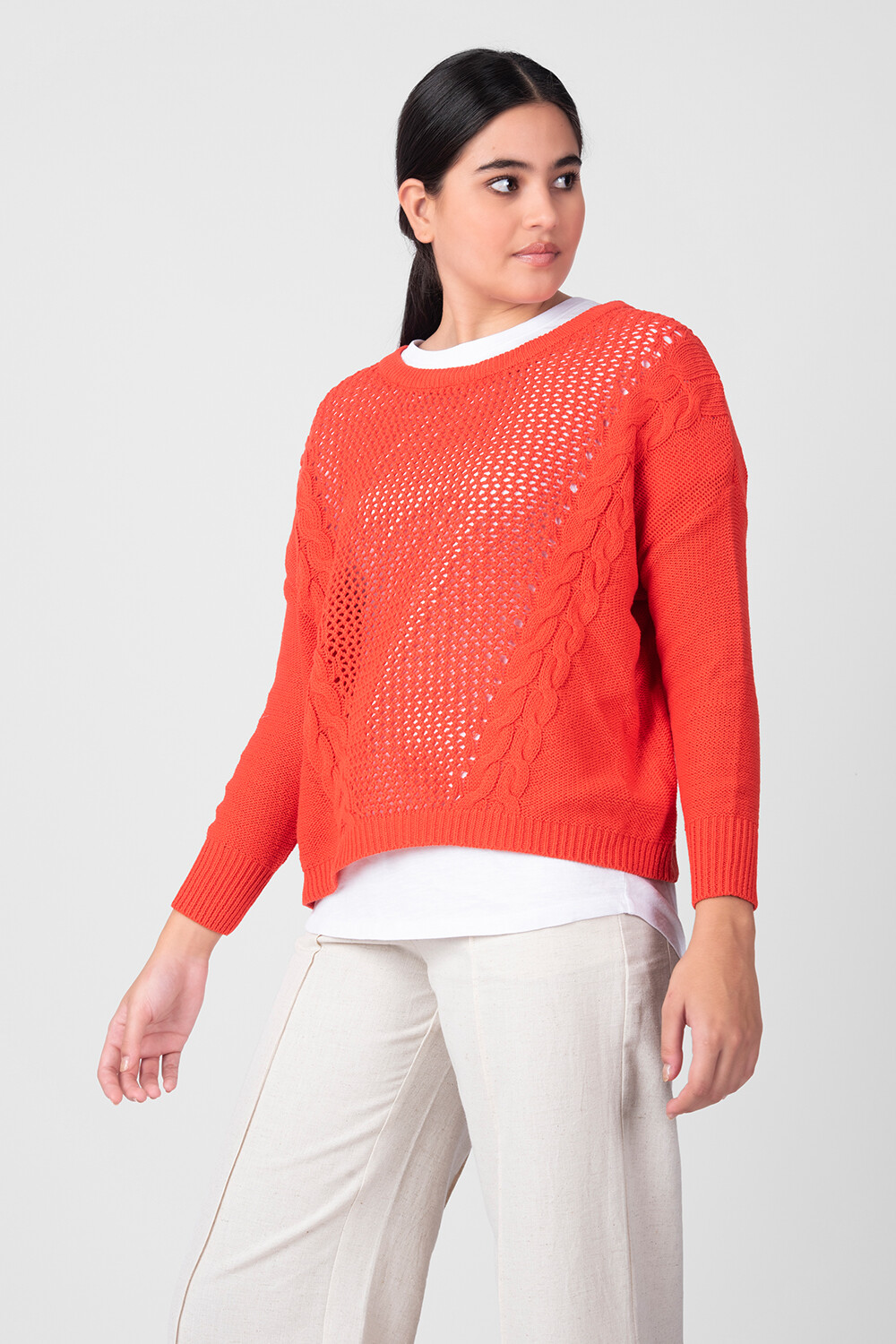 Sweater Cameta Rojo Coral
