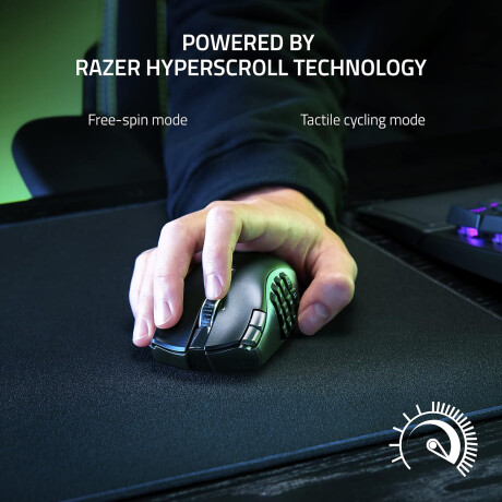 Razer - Mouse Gaming Inalámbrico Naga V2 Hyperspeed - Diestro. 2,4GHZ. Bluetooth. 30000PPP. 001