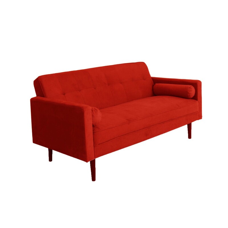SOFA CAMA GISBON BALI 3P CON ALMOHADONES ROJO SOFA CAMA GISBON BALI 3P CON ALMOHADONES ROJO