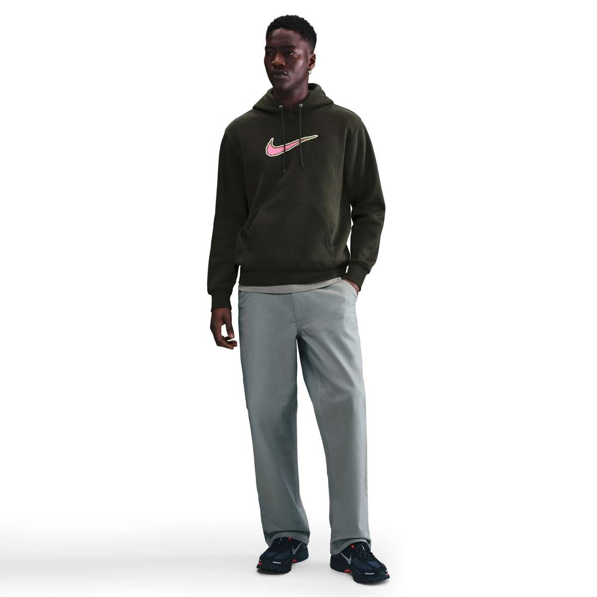 Abrigo Nike Sportswear Club Fleece Hoodie de Hombre - Verde 