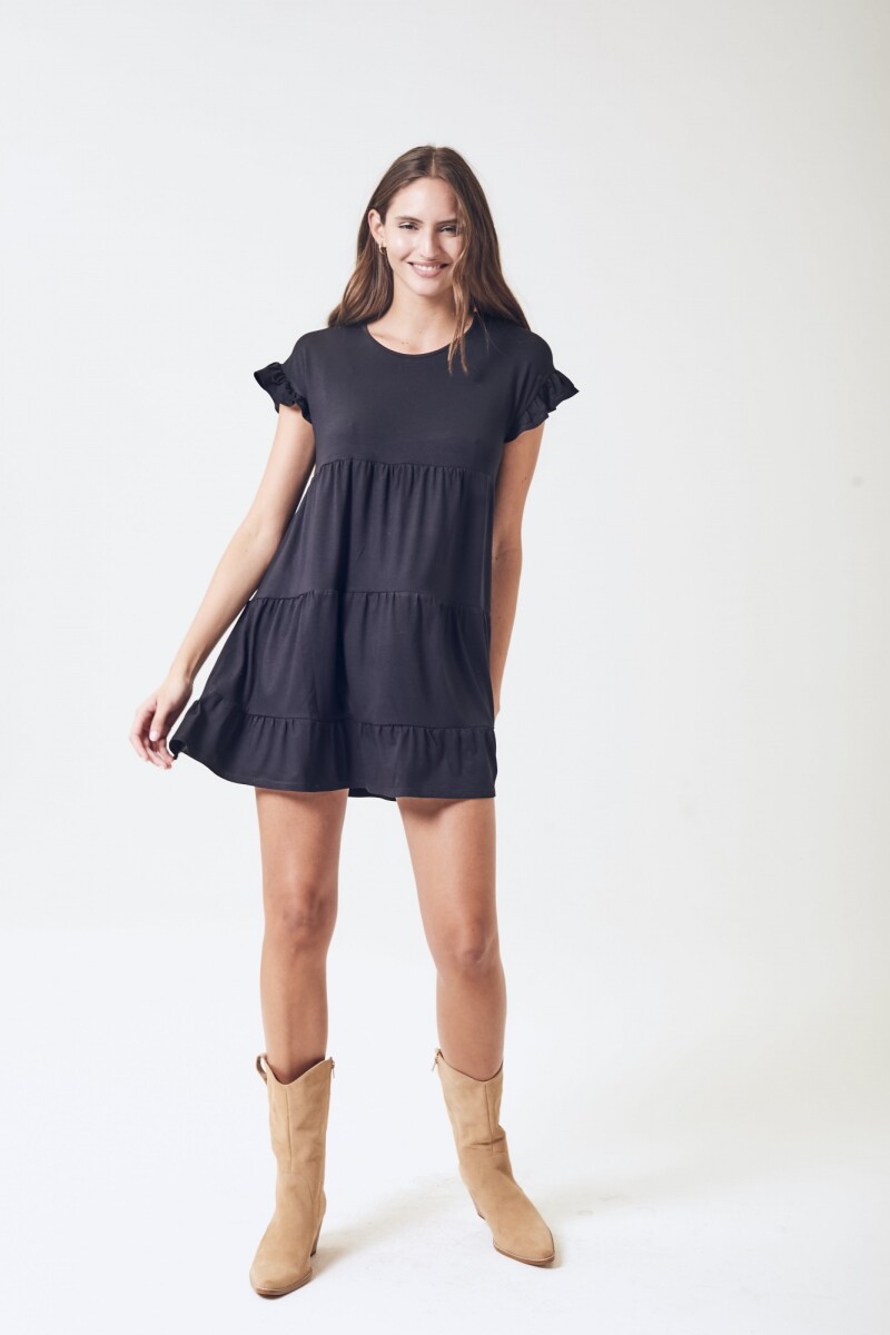 Vestido Volados Negro
