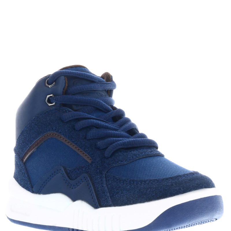 Bota de Niño Croco Kids Botita TINO acordonada Azul Marino