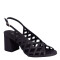 Sandalias de Mujer Bottero Cuero Calado Negro