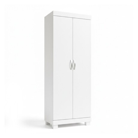 ROPERO 2 PUERTAS GUARDARROPA ARMARIO PLACARD CLOSET MULTIUSO BLANCO