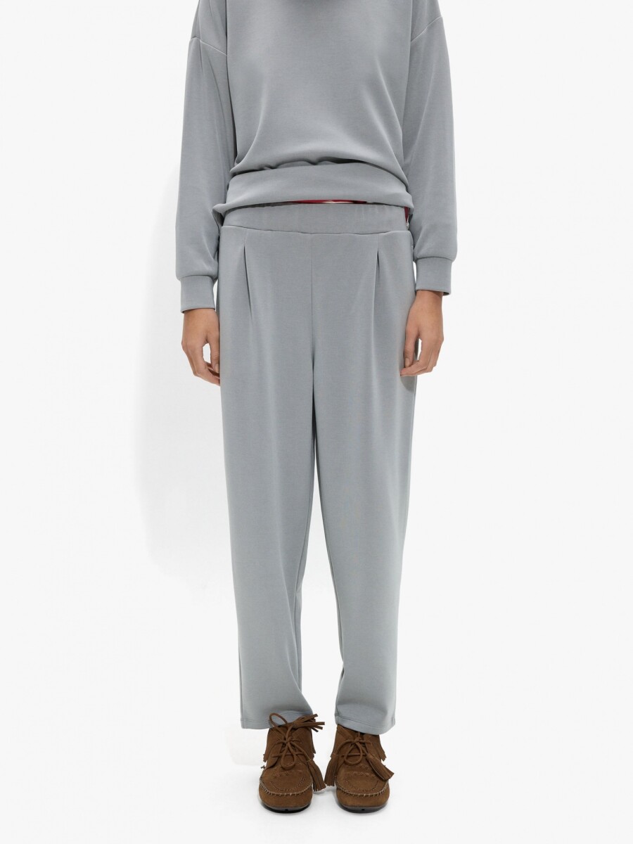 Pantalón Con Cintura Elástica Tacto Suave gris