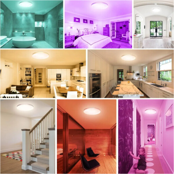 Plafón Para Techo Led Luz Rgbw Tuya Smart TUYA SMART PLAFON LED WIFI RGB 24W