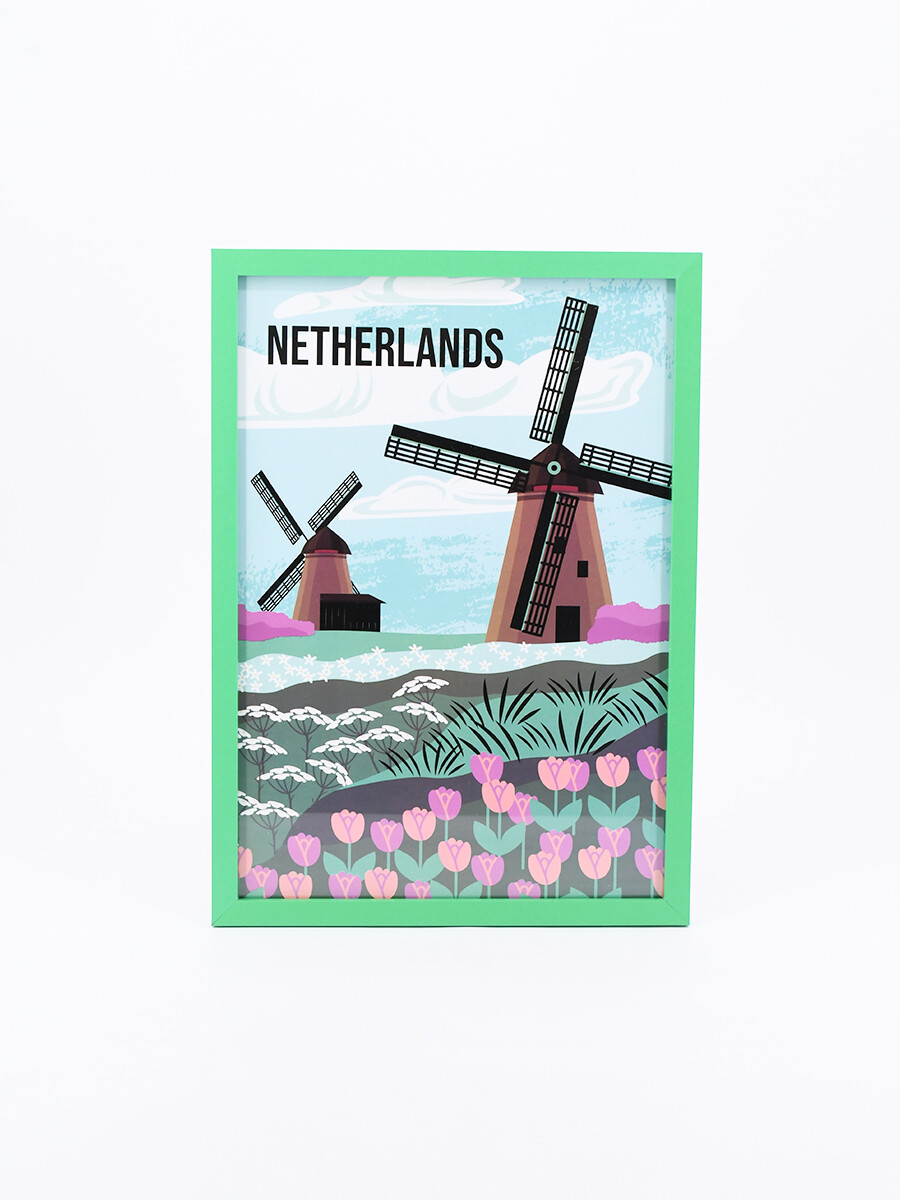 CUADRO ILUSTRACÓN HOLANDA - ESTAMPADO 1 