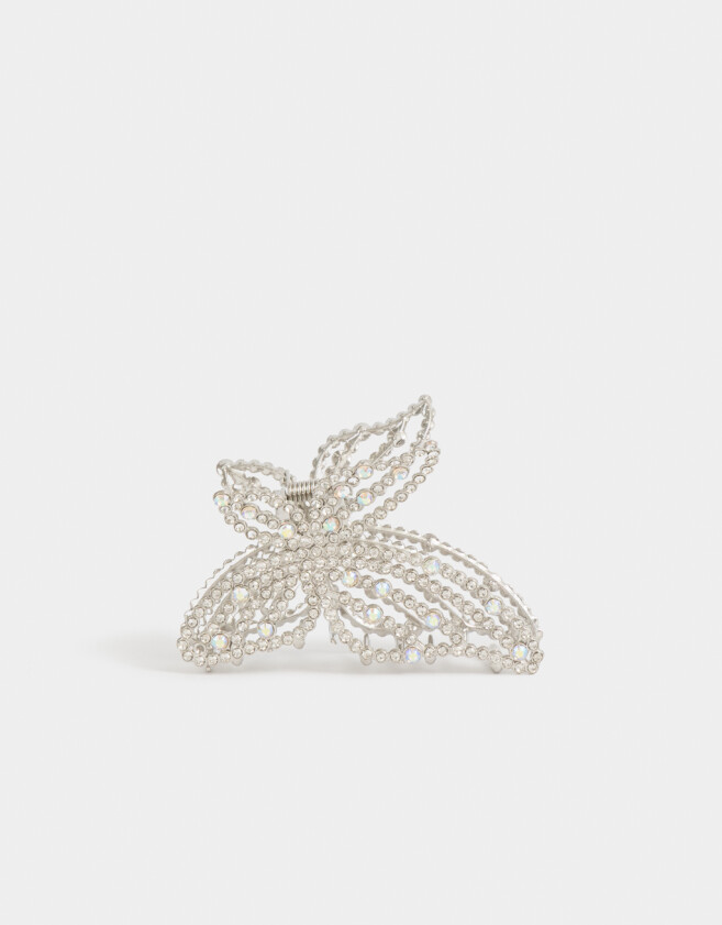 Broche Con strass Broche Mariposa Con Strass - Plateado