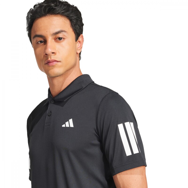 Polo Club Tennis 3-Stripes de Hombre Negro