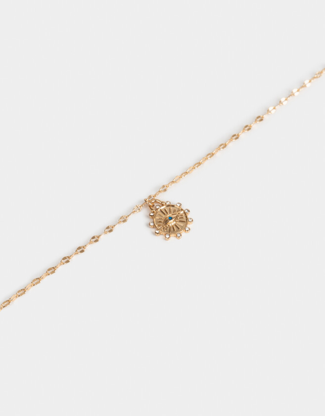 Cadena Corta con Dije Bañada en Oro Cadena Corta Con Dije Bañada En Oro - Dorado