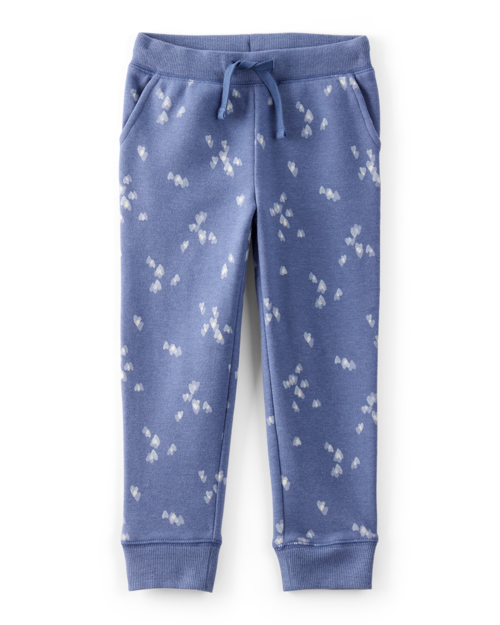 Pantalón de algodón, azul, diseño corazones Sin color