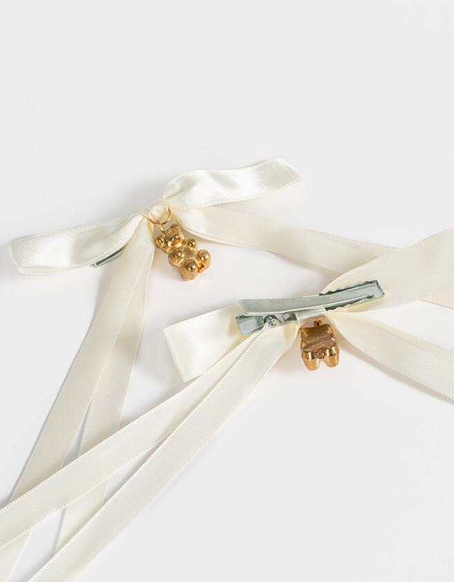 Piquitos Osito Set De Piquitos Con Dijes - Blanco Crudo