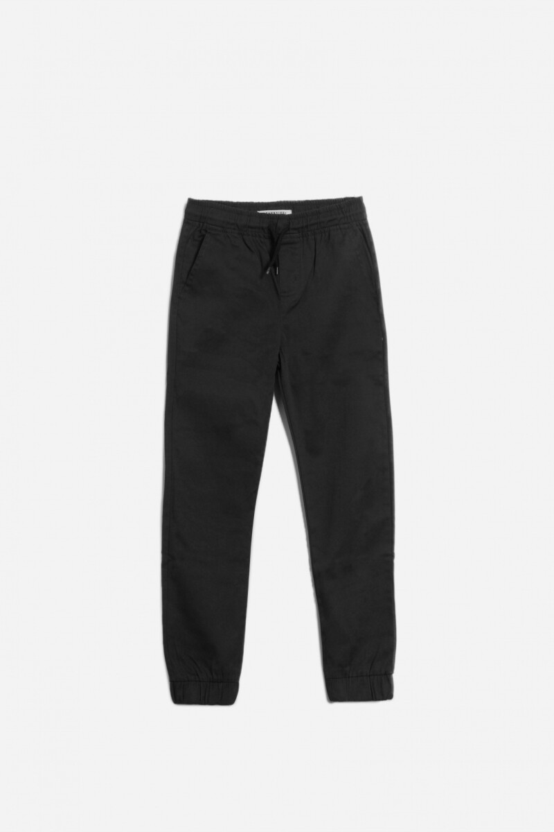 Jogger con elástico - Negro 