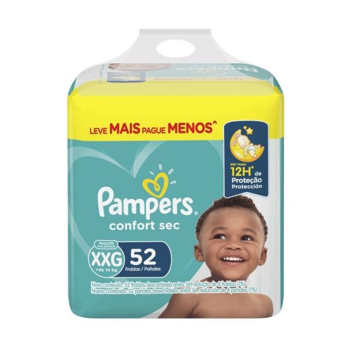 Pañales Pampers Confort Sec Talle Xxg 52 Uds. 