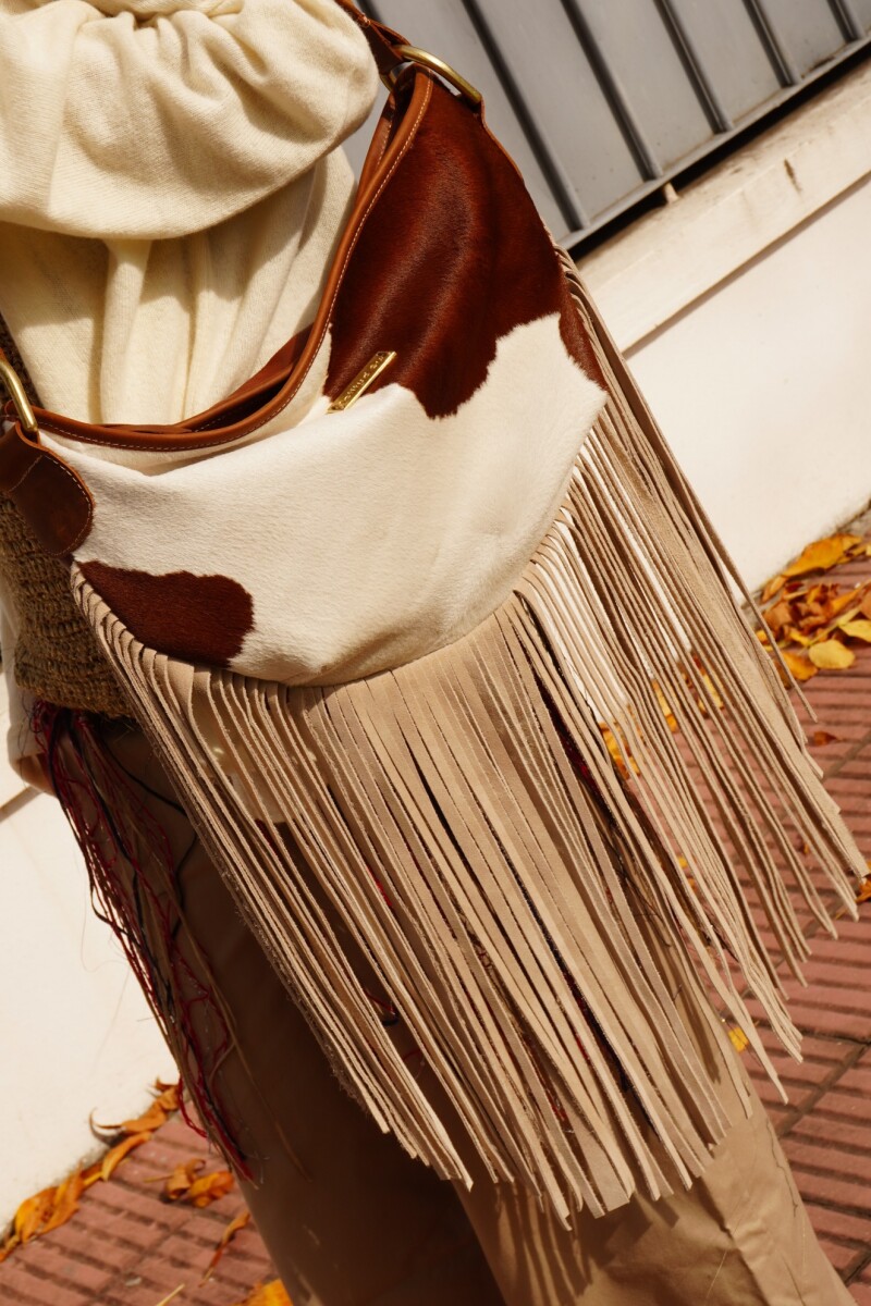 Bellaca Bag Cowhide Marrón / Topo