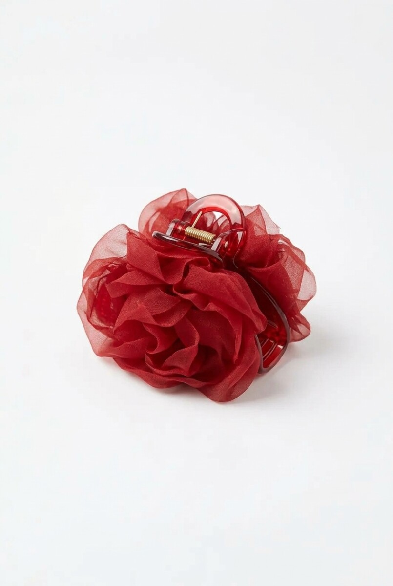 Broche flor - rojo 