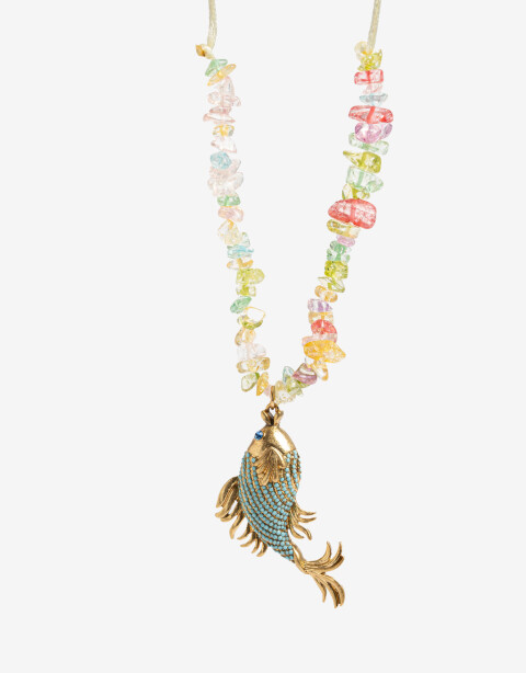 Collares Cortos Canutillos Collar Corto Beads Pez - Combinacion Multicolor