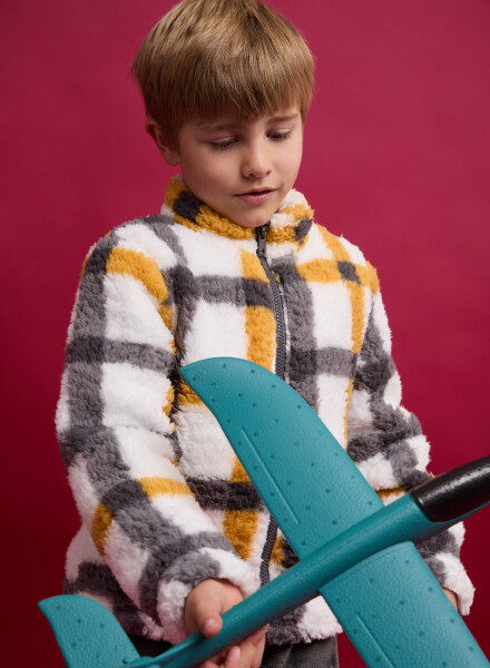 Campera infantil checks Marfil