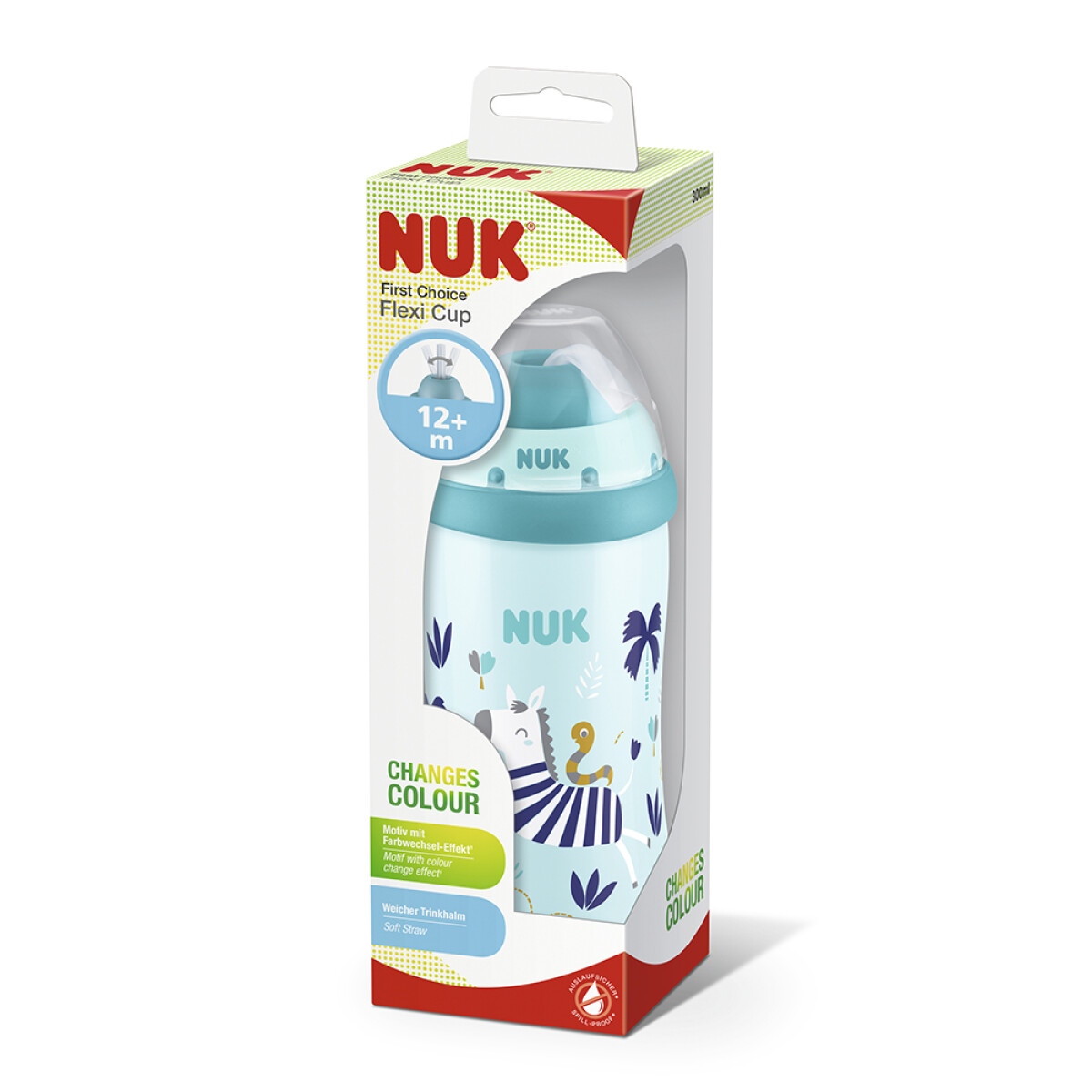 Vaso Nuk Flexi Cup Efecto Camaleón 300 Ml. 12m+ Varón 