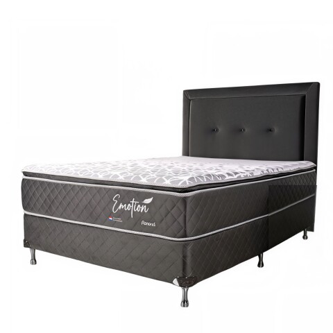 Sommier Parana Emotion 120X190 Gris (Base + Colchón + Cabecera) Sommier Parana Emotion 120X190 Gris (Base + Colchón + Cabecera)