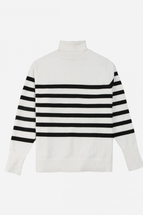 Sweater cuello rompeviento BLANCO