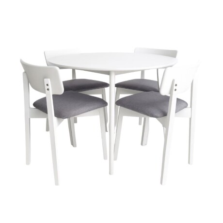 Juego De Comedor Redondo 4 Sillas RT941-TBL Blanco Juego De Comedor Redondo 4 Sillas RT941-TBL Blanco