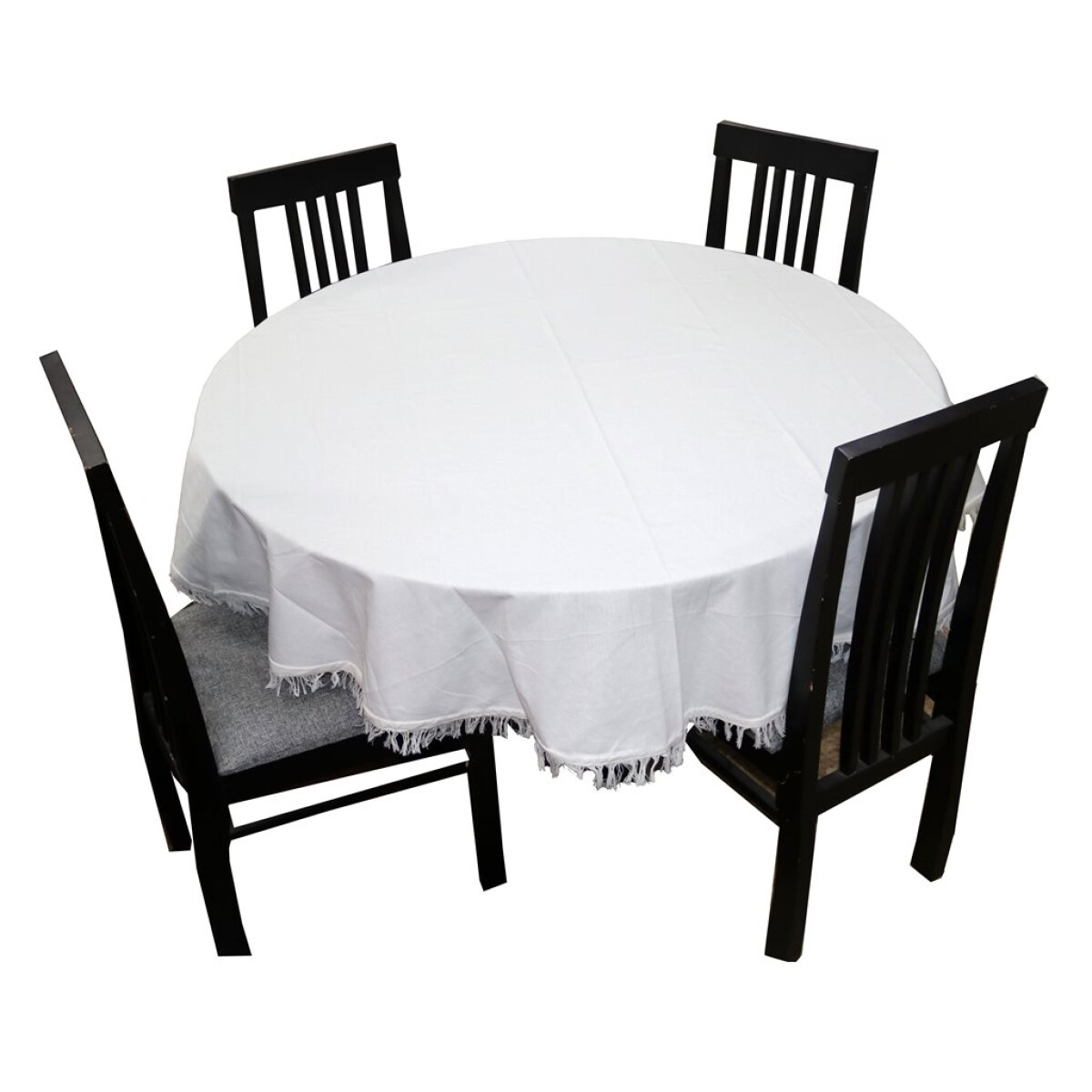 MANTEL REDONDO ALGODÓN D160CM BLANCO 