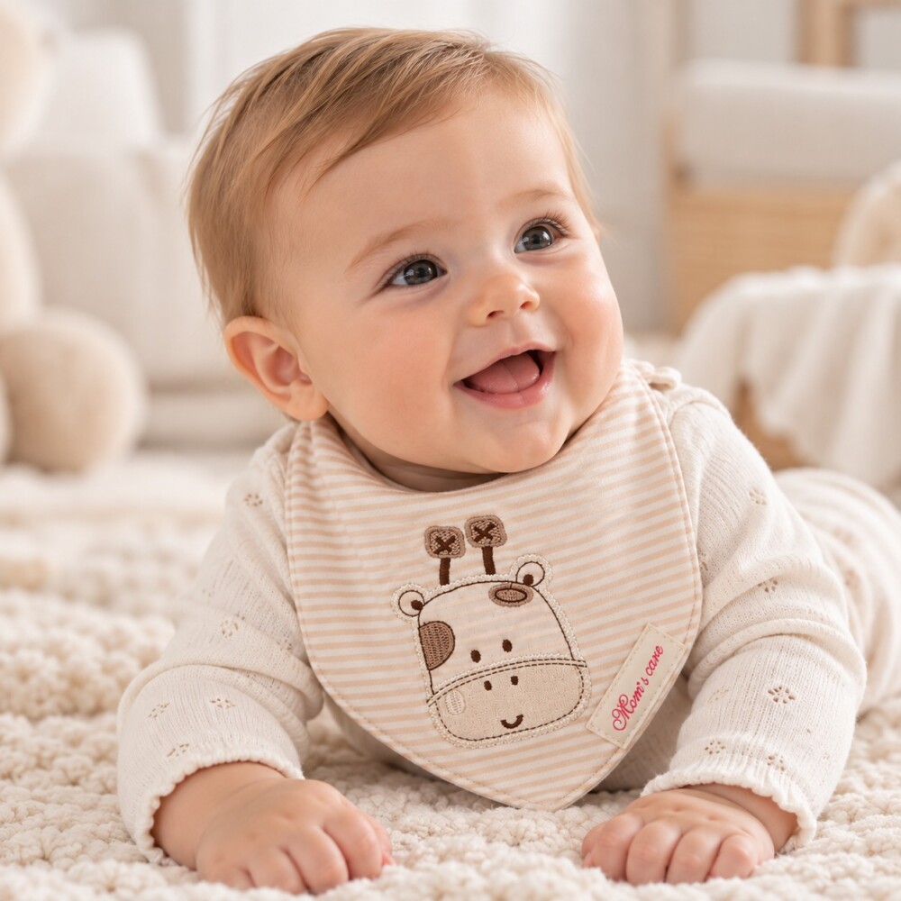 Set baberos bandana x3 beige leon