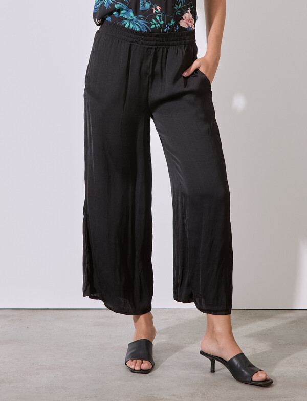 Pantalon Saten NEGRO