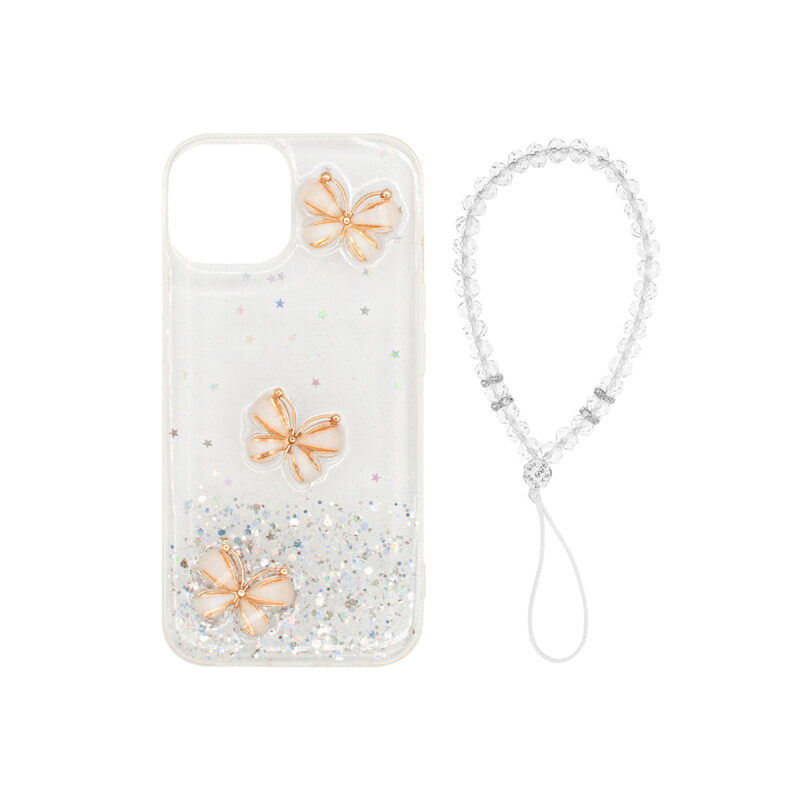 Protector iPhone 13 Pro diseño mariposa en 3D transparente Protector Iphone 13 Pro Diseño Mariposa En 3d Transparente