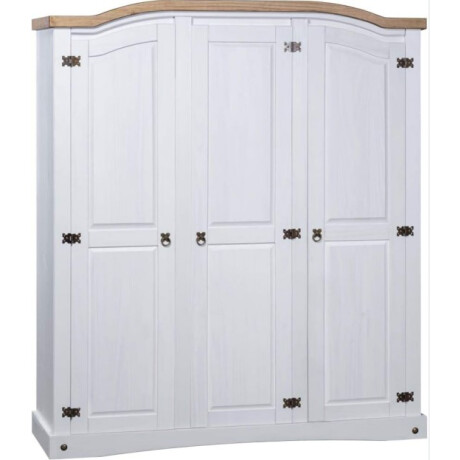 Ropero Estilo Mexicano 3 Puertas 1 Cajón BLANCO y Cera Natural Ropero Estilo Mexicano 3 Puertas 1 Cajón BLANCO y Cera Natural