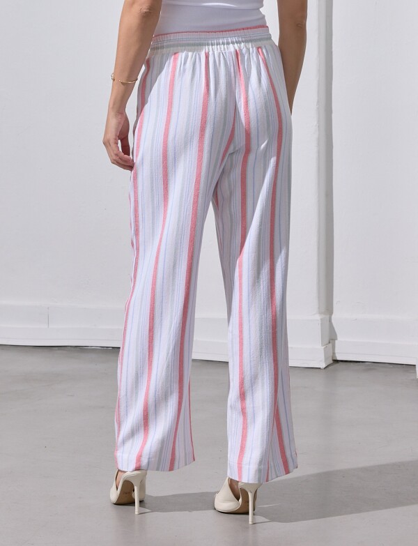 Pantalon Lino MULTI/ROSA