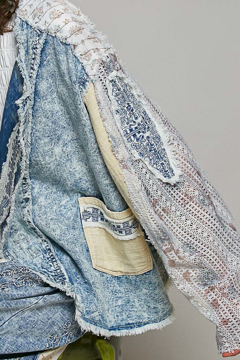 CHAQUETA DENIM CROCHET Denim