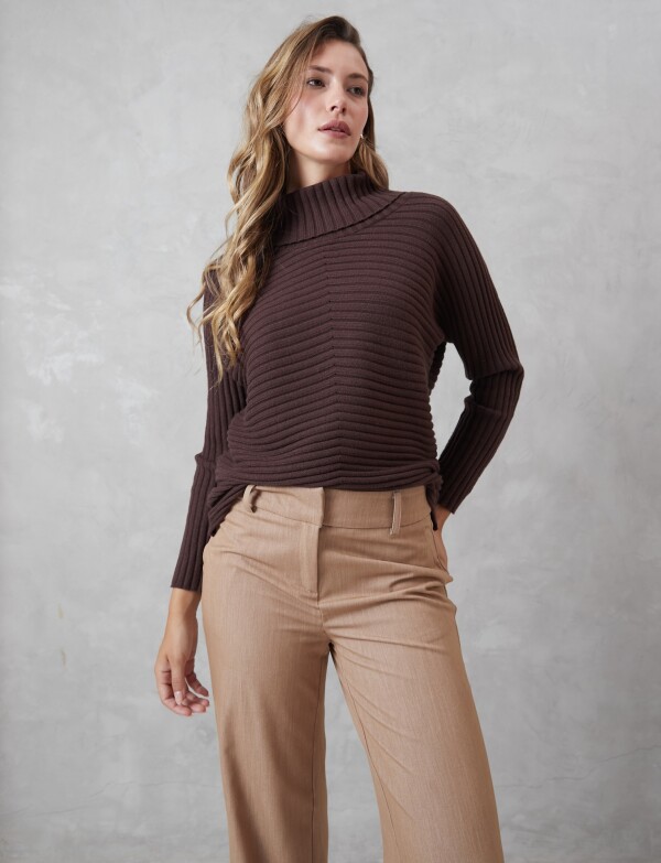 Pantalon Wide Leg Tiro Alto BEIGE