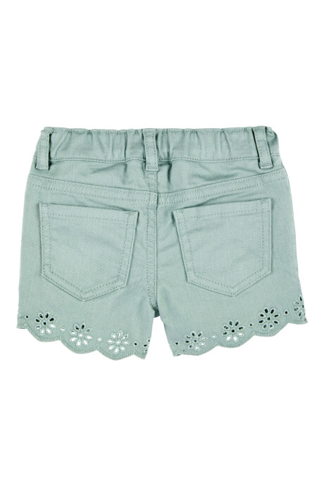 Short de algodón, dobladillo con ojales Sin color