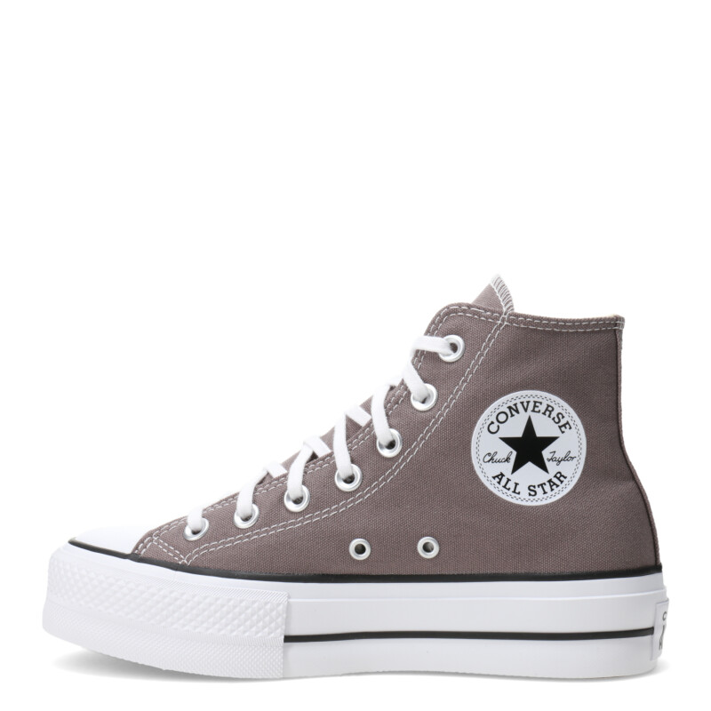 Championes Unisex Chuck Taylor All Star Lift Platform Gris - Blanco