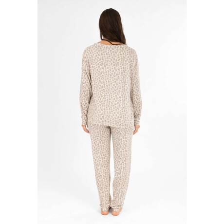 Pijama need leopard beige Crema