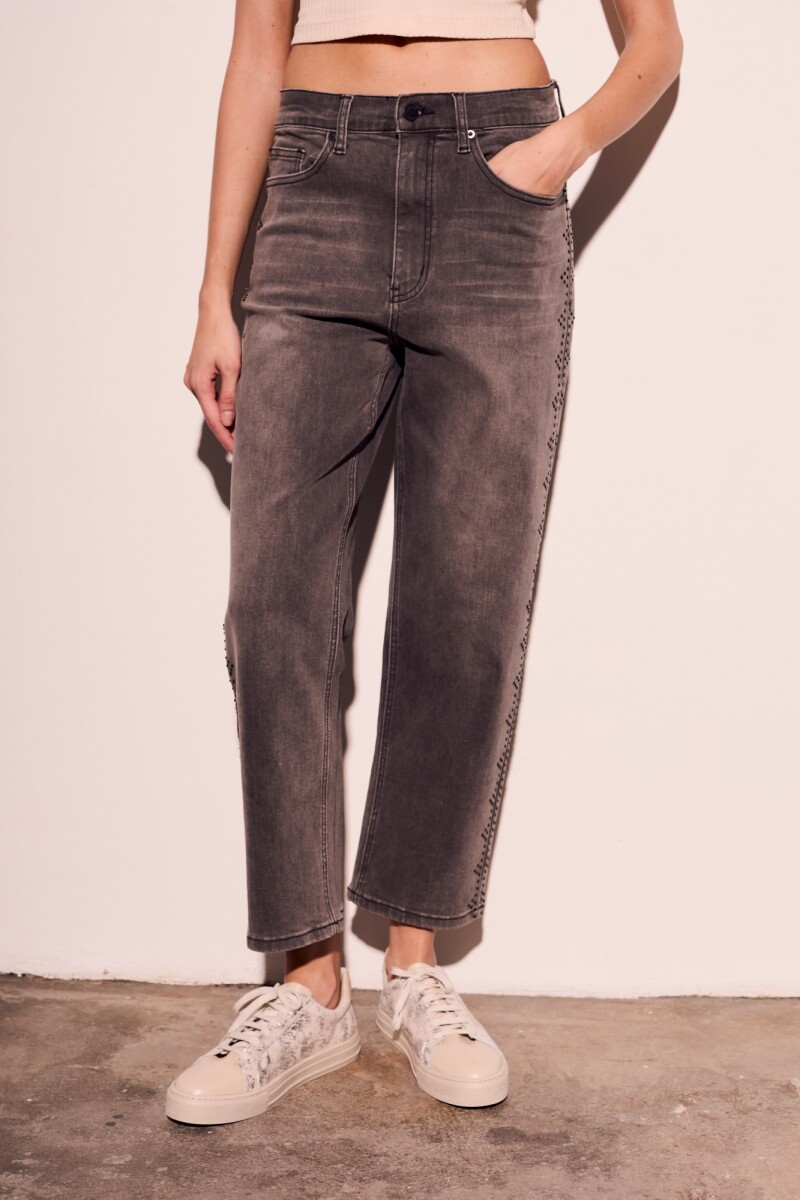 Jean Apliques Denim Gris