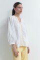 Blusa boho con bordados blanco