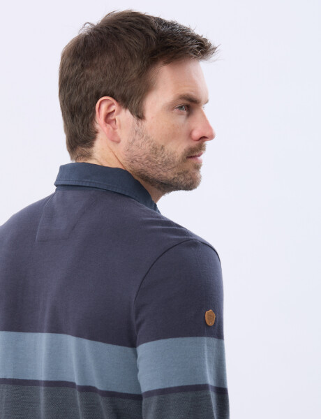 REMERA POLO RAYADA DE ALGODÓN Verde