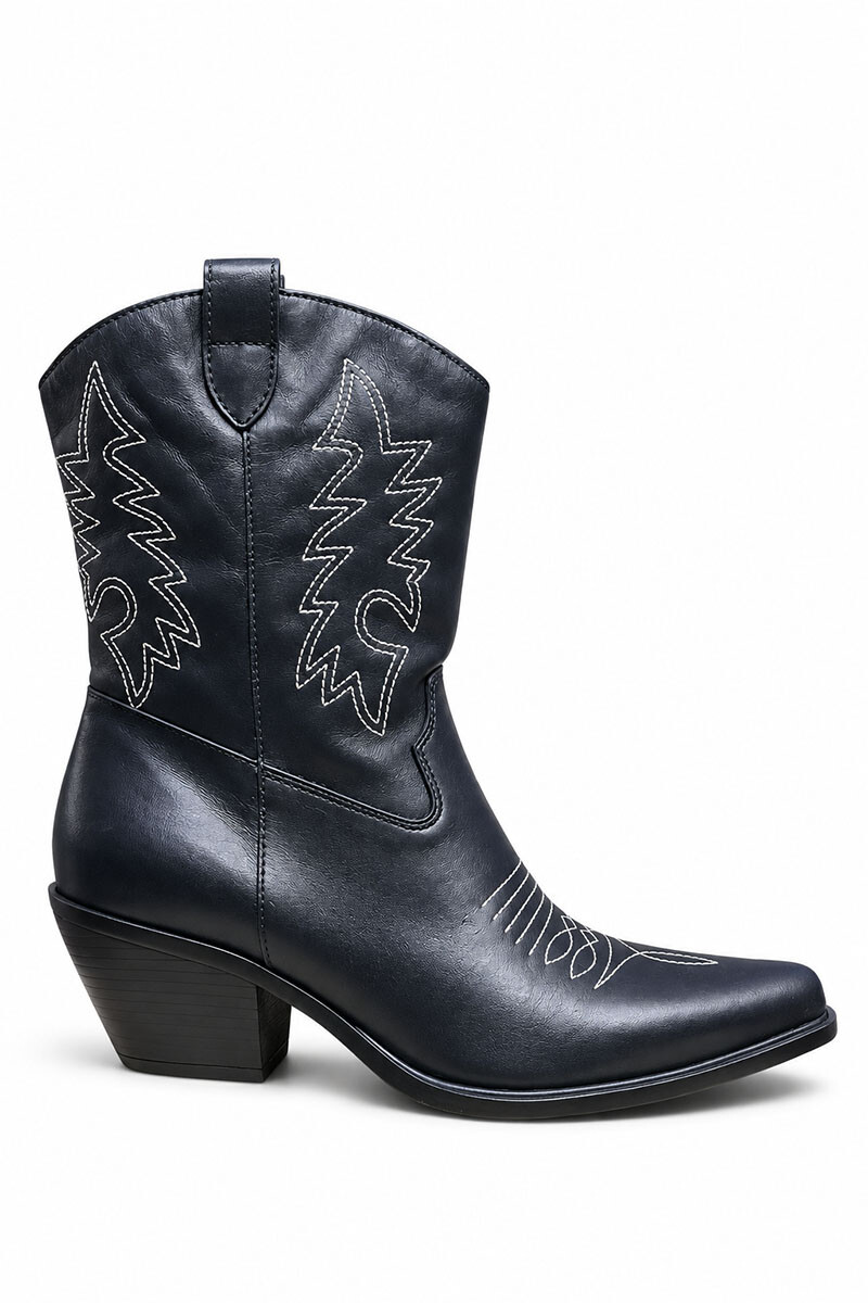 Bota cuero tejana Benditas Mujeres West 
