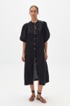 Vestido Bubble en Lino Negro