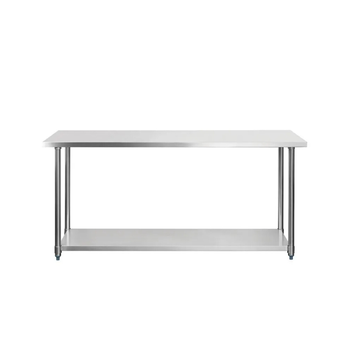 Mesada Central con Estante Inferior de Acero Inoxidable 190 x 60 x 85 cm 