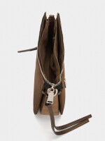 Bolso Bandolera Con Tiras Laterales camel
