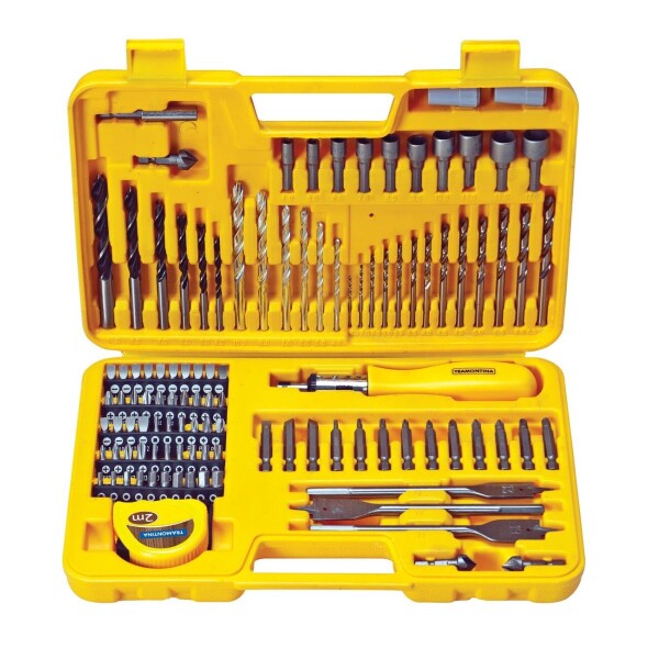 MALETIN CON MECHAS Y PUNTAS 110PCS TRAMONTINA Maletin Con Mechas Y Puntas 110pcs Tramontina