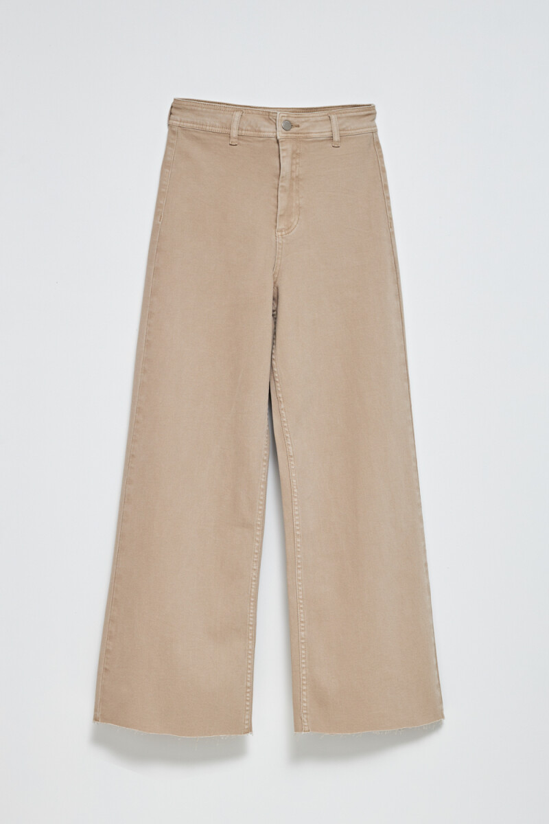 Pantalón de jean ancho Beige